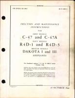 Erection and Maintenance Instructions for C-47, C-47A, R4D-1, and R4D-5