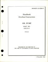 Overhaul Instructions for Oil Pump - Part GD-225-3
