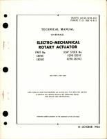 Overhaul for Electro-Mechanical Rotary Actuator - Parts C824C and C824C1