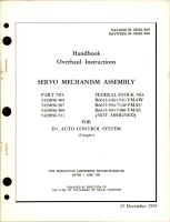 Overhaul Instructions for Servo Mechanism Assembly for D-1 Auto Control System