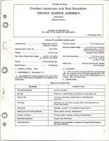 Overhaul Instructions with Parts Breakdown for Viscous Damper Assembly - 456-10001