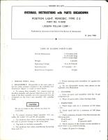 Overhaul Instructions with Parts Breakdown for Periodic Position Light - Type C-2 - Part A-100D 