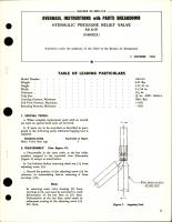 Overhaul Instructions with Parts for Hydraulic Pressure Relief Valve - AB-4-01