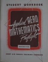 Student Workbook for Applied Aero Mathematics - Preflight