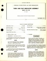 Overhaul Instructions with Parts Breakdown for Turn and Slip Indicator Assembly Model RCA-2W