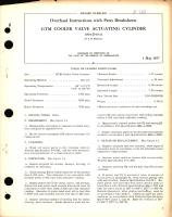 Overhaul Instructions with Parts Breakdown for GTM Cooler Valve Actuating Cylinder 1994-D-0311