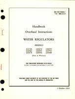 Overhaul Instructions for Water Regulators Models 101796, 104384, 169478, 169479, 169953, 169954, 190255, 222552, 229300