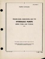 Parts Catalog for Pressure-Loaded, Engine-Driven, Gear Type Hydraulic Pumps Models 1P-806-A and  P-320-MA 