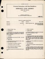 Overhaul Instructions with Parts for Emergency Gear Assembly - Part 2640-501 