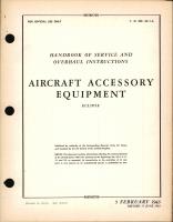 Service and Overhaul Instructions for Aircraft Accessory Equipment