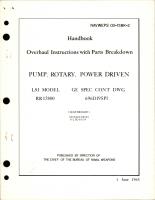 Overhaul Instructions with Parts Breakdown for Power Driven Rotary Pump - Model RR17800