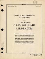 Pilot Flight Operating Instructions - P-61A P-661B Black Widow - Revision Insert