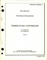 Overhaul Instructions for Temperature Controller - 25730028-01 and 25730028-02 