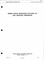 Service Instructions for Model 35 Dual Resistance Thermometer