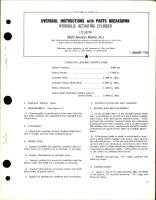 Overhaul Instructions with Parts Breakdown for Hydraulic Actuating Cylinder - 175-58704 