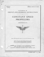 Service and Overhaul Instructions for Constant Speed Propellers