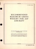 Recommended Maximum Gross Weight for AAF Aircraft