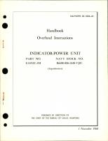 Overhaul Instructions for Indicator-Power Unit - Part EA932C-3M