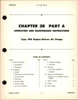 Operation and Maintenance Instructions for Engine Driven Air Pumps, Type 548