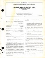 Overhaul Instructions with Parts Breakdown for Solenoid Operated Shutoff Valve