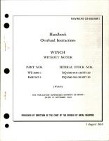 Overhaul Instructions for Winch without Motor - Parts WE-2003-1 and K682162-5