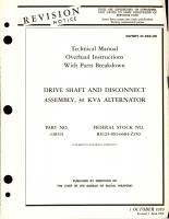 Overhaul Instructions with Parts Breakdown for Drive Shaft & Disconnect Assembly - 30 KVA Alternator - Part 438351