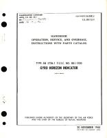 Operation, Service, and Overhaul Instructions with Parts Catalog  for Type AN 5736-1  F.S.C. No. 88-1-1350 Gyro Horizon Indicator 