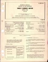 Overhaul with Parts Breakdown for Direct Current Motor - Part A-122A