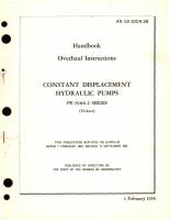 Overhaul Instructions for Constant Displacement Hydraulic Pumps Part No. PF-3906-2 Series