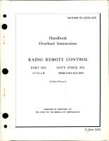 Overhaul Instructions for Radio Remote Control - Part 15712-1-B 