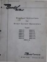 Overhaul Instructions for Direct Current Generators