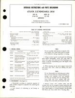 Overhaul Instructions with Parts Breakdown for Electromechanical Linear Actuator - Part 31964-120 - Model ELL1-408 