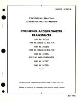 Illustrated Parts Breakdown for Counting Accelerometer Transducer Part No. 24523T1, 2452314, 2452316, 2452317, 2452319