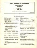 Overhaul Instructions with Parts Breakdown for Servo Transmitter - Type 15CX4a - MK 22 MOD 1