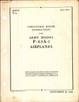 Structural Repair Instructions for Army Model P-63A-1 Airplanes