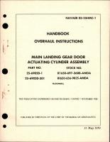 Overhaul Instructions for Main Landing Gear Door Actuating Cylinder Assembly - Parts 25-69020-1 and 25-69020-301