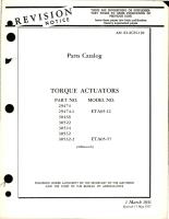 Parts Catalog for Torque Actuators - Models ETA05-12, ETA05-57