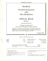 Overhaul Instructions with Parts Breakdown for Mach Switch - RA76C-1