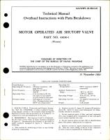 Overhaul Instructions with Parts Breakdown for Motor Operated Air Shutoff Valve - Part 43030-1