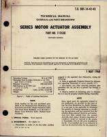 Overhaul with Parts Breakdown for Series Motor Actuator Assembly - Part 113538 