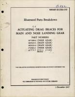 Illustrated Parts Breakdown for Actuating Drag Braces for Main and Nose Landing Gear 