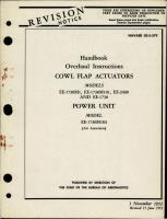 Overhaul Instructions for Cowl Flap Actuators and Power Unit 