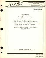 Operation Instructions for E-10 Dead Reckoning Computer Type AN5834- 1, AN5834-1A, AN5834-1B and Type MB-4