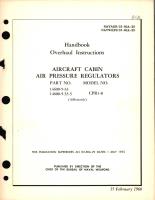 Overhaul Instructions for Aircraft cabin Air Pressure Regulators Part No. 14600-5 Model No. CPR1-8