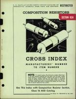 Cross Index for Composition Resistors 