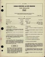 Overhaul Instructions with Parts Breakdown for Flow Regulator - 1964-6-2.375 