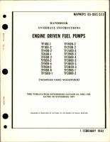 Overhaul Instructions for Engine Driven Fuel Pumps