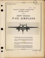 Pilot's Flight Operating Instructions for Army Model P-61C