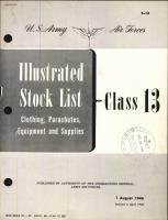 Illustrated Stock List Clothing, Parachutes, Equipment and Supplies