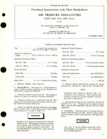 Overhaul Instructions with Parts Breakdown for Air Pressure Regulators Part No. 5512